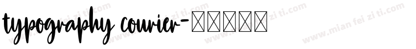 typography courier字体转换
